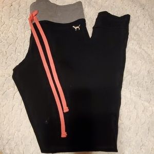Victorias Secret Pink black with grey leggings